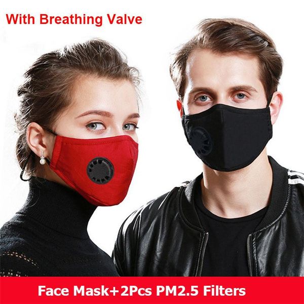 

Washable Anti masks Dust face Mask with valve mask Windproof Mouth-muffle Bacteria Proof Cotton PM2.5 Mask Mouth Anti-fog Face masks 16