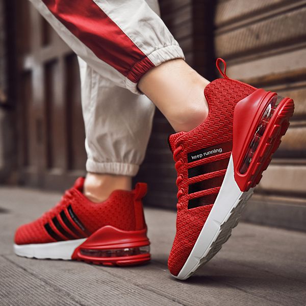 

fashion men's sneakers light trainers running shoes breathable lace up air cushion sports shoes for men