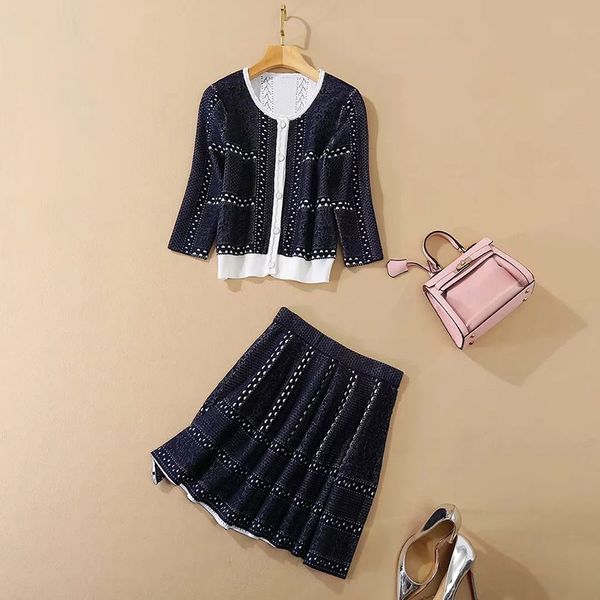 

810 2020 осень бесплатная доставка марка same стиль две пьесы наборы 3/4 рукава империи моды woens одежды yy, White