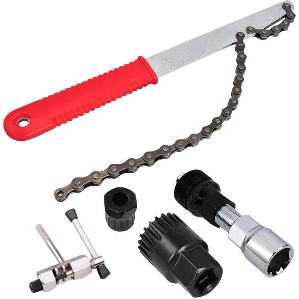 

bicycle repair tool kit tail hook bracket wrench crank puller road bike cutter chain remove bracket rust heel removal tools