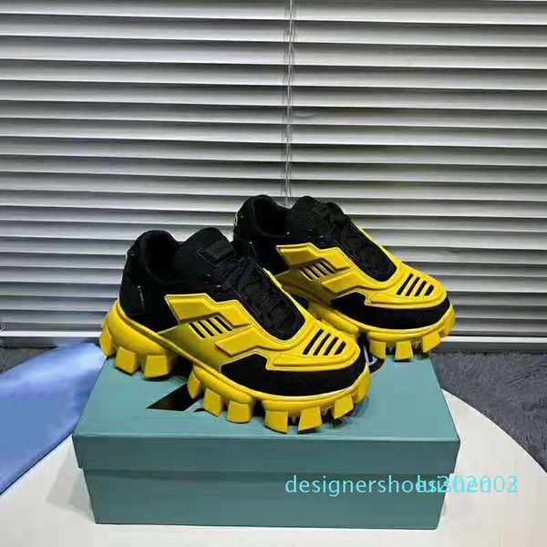 

2020 new fashion designer shoes cloudbust thunder low outdoor mesh men women black sole shoes yellow casual shoes size 35-46 al01 s03