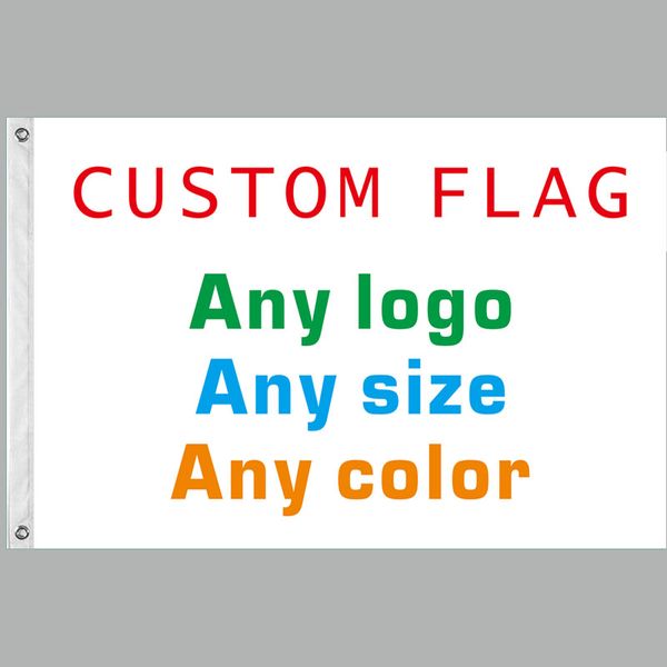 

3x5 feet custom flag and banner any logo any color 100d polyester digital printing cover grommets