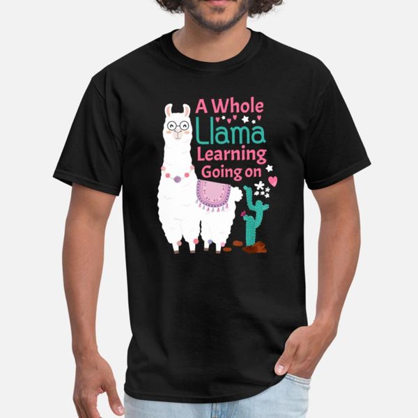 

llama shirt a whole llama learning going on teache t shirt men designing short sleeve plus size 3xl trend sunlight comical summer style