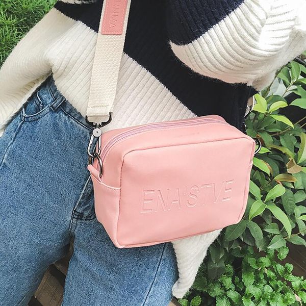 

fashion simple small square bag girl women's handbag 2019 high-quality pu leather mobile phone shoulder bags