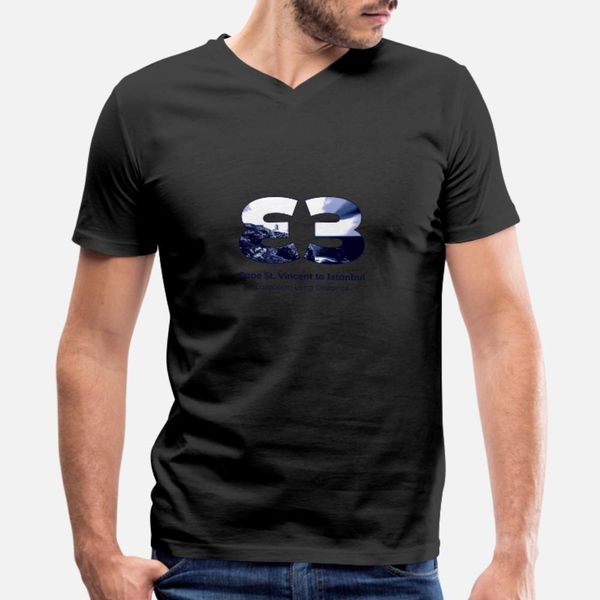 

e3 cape st vincent to istanbul europe t shirt men designer 100% cotton crew neck solid color interesting building spring letters shirt