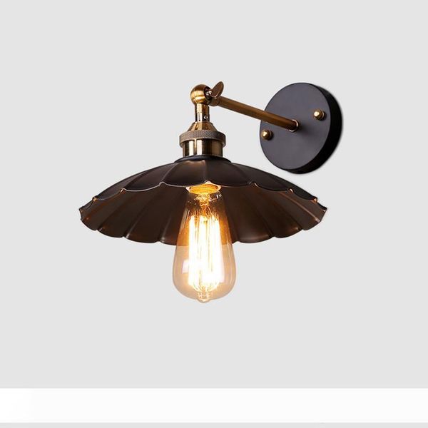 

american loft industrial wall lamps classical simple retro wall lights e27 base 110v 220v lotus leaf wall lamps