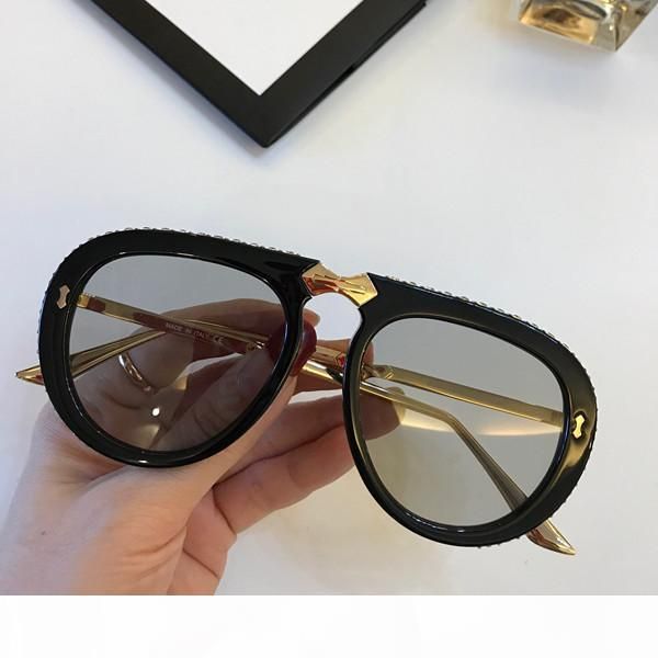 

luxury- authentic 0307 luxury designer sunglasses for mens and womens foldable style full frame uv400 glasses come with package, White;black