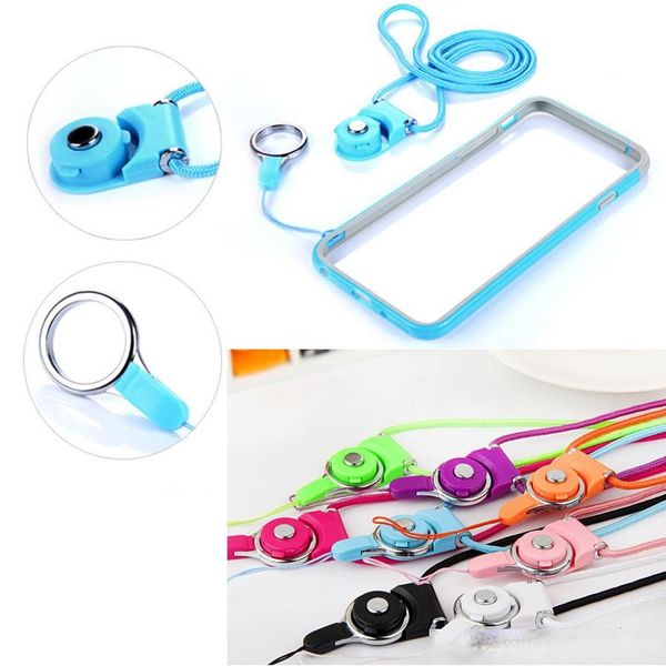 

lanyard sling finger ring detachable separable for cell phone neck fashion universal hanging rope for cell phone case iphone 6 card keychain