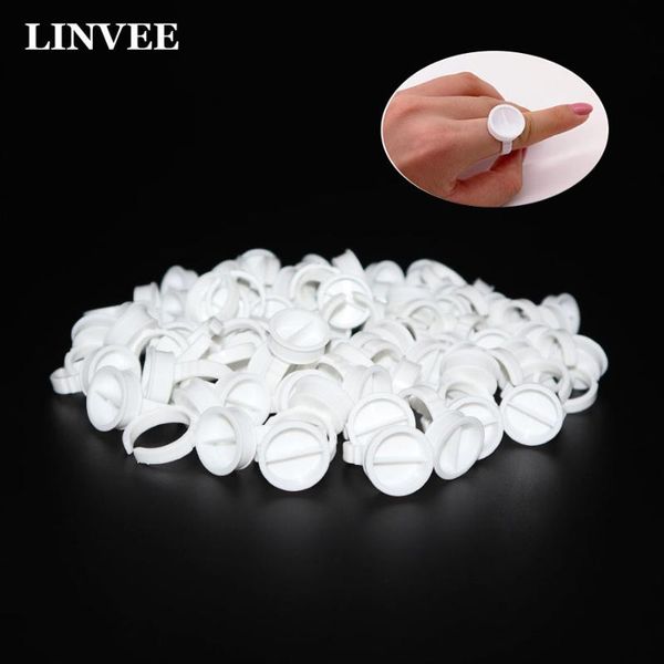 

false eyelashes eyelash grafting blossom cup 100/200pcs professional lashes extension tattoo nail art glue rings divider container