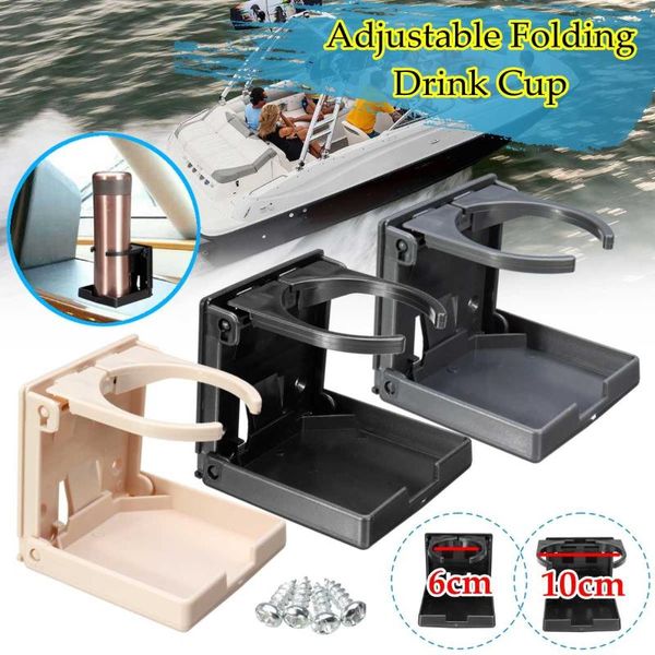 

drink holder abs 6cm-10cm adjustable folding drinks cup can bottle stand mount for boat marine caravan car truck beige/black/grey