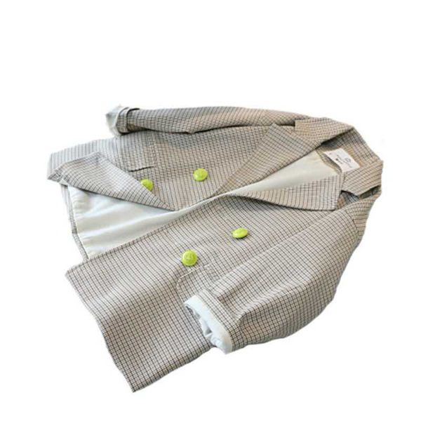 

girls' jacket single-breasted korean suit windbreaker 2020 autumn new children's clothing 3-8 years old, Blue;gray