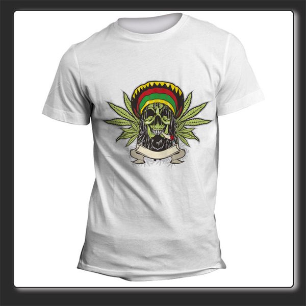 

brand new 2019 summer mens short sleeve cool t shirt uomo donna teschio giamaicano tee