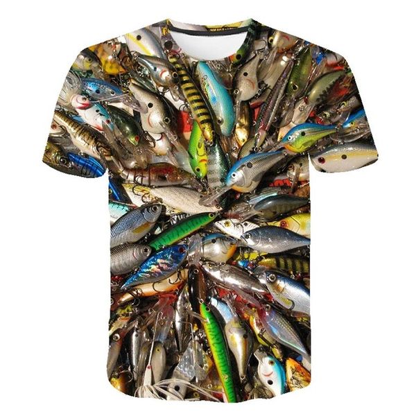 

fishing fish new o collar summer 3d print shirts hentai graphic hentai men clothing
