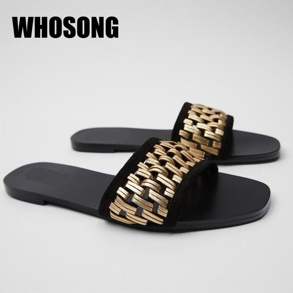 

new summer women slippers girls rome slides woman outside shoes ladies soft flats female black brand slides real leather mules
