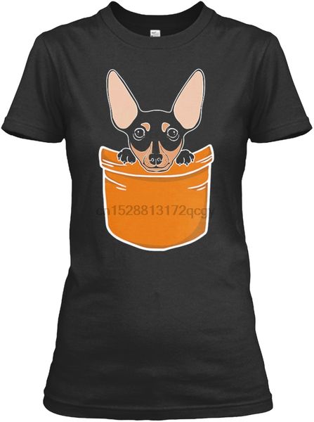 

men t shirt pocket miniature pinscher puppy cute do women t-shirt