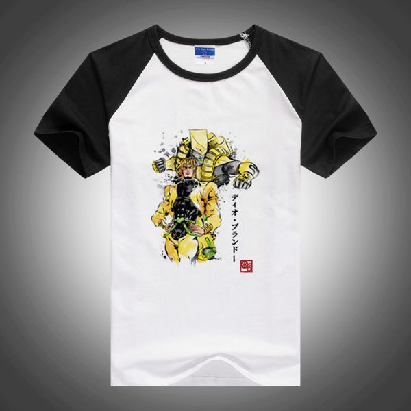 

harajuku japanese anime men tshirt za warudo sumi e jojo's bizarre adventure male t shirts casual white o-neck tshirts