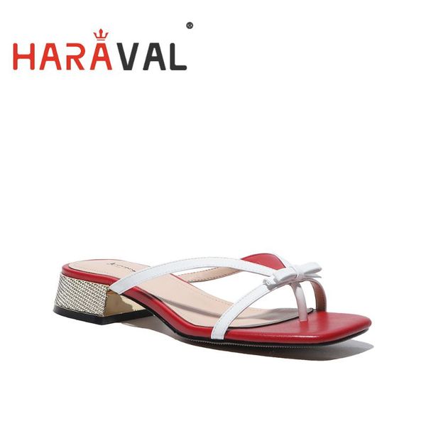 

haraval women sandals shoes casual shoes fashion geniune leather white low heels summer lady shoe shallow b24, Black