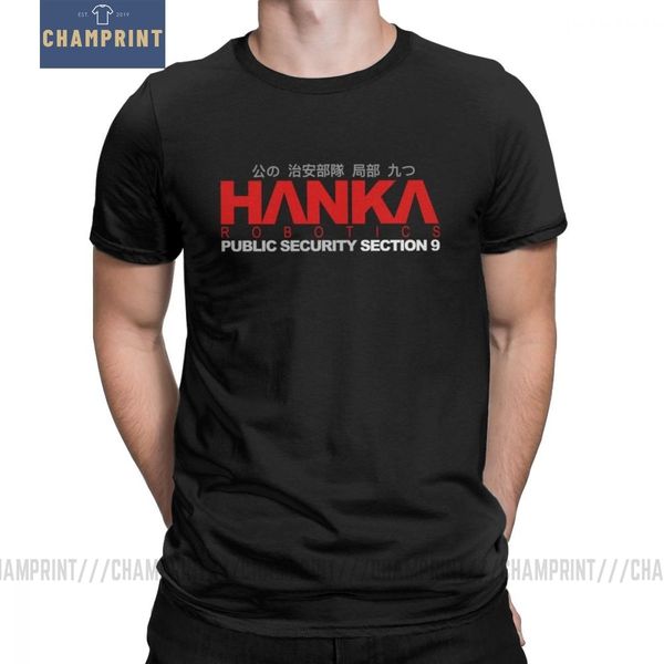 

ghost in the shell hanka robotics section 9 t shirt men print graphic short sleeve novelty t-shirt o neck 100% cotton tees