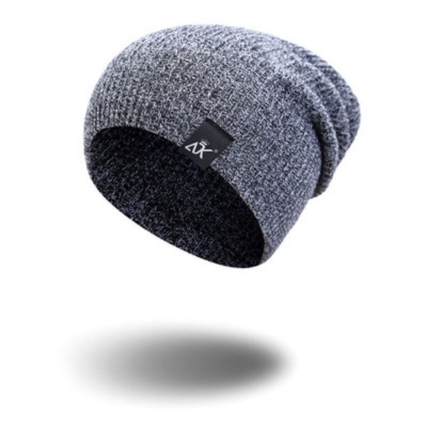 

new мужчины женщина мода хлопок вязать багги beanie hat негабаритного winter ski громоздкой chic cap-коричневая серая, Blue;gray
