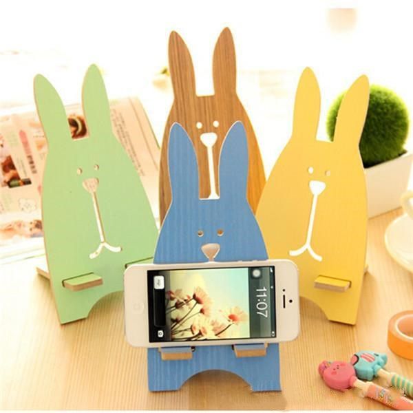 

mount stand for rabbit 8 cell cute iphone smartphone samsung holder 6 universal phone cartoon wooden 9 7 hairclippersstore wdkab