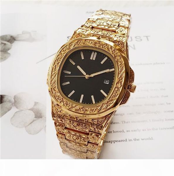

the latest 2019 promotion explosion models quartz watch carved shell square table business foreign trade sale, Slivery;brown