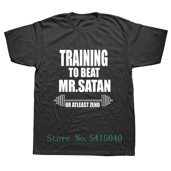 

trainings to beat mr.satan jesus funny t shirts men streetwear summer harajuku short sleeve o neck black t-shirt