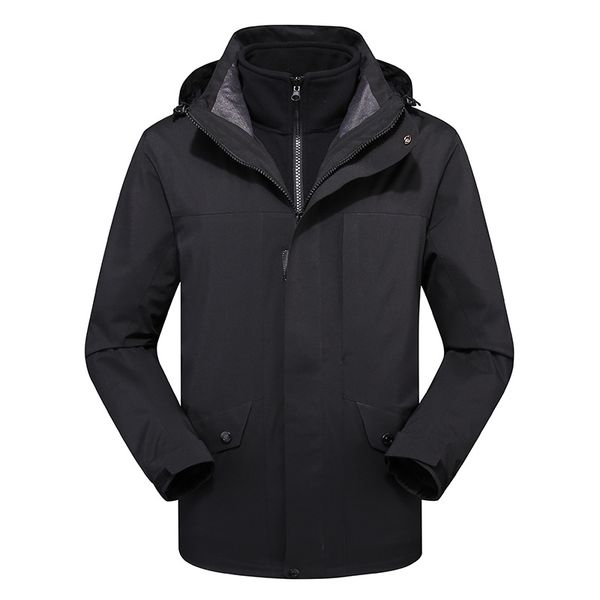 

outdoor jackets&hoodies autumn winter men's jacket thicken thermal fleece riding hiking climbing sports skiing warm windproof coat, Blue;black