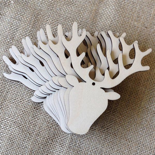 

10pcs christmas wood tree ornaments xmas hanging pendant decoration