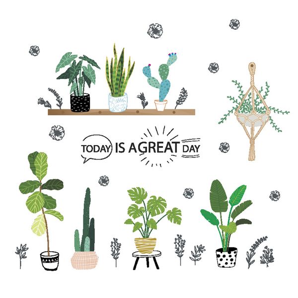 

пвх спальня 3d garden plant life водонепроницаемая экологичные главная стикер стены