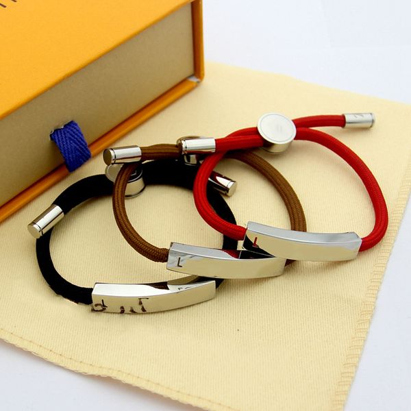 

factory price wholesale v hand rope square pull rope bracelet foreign trade couple black red bracelet