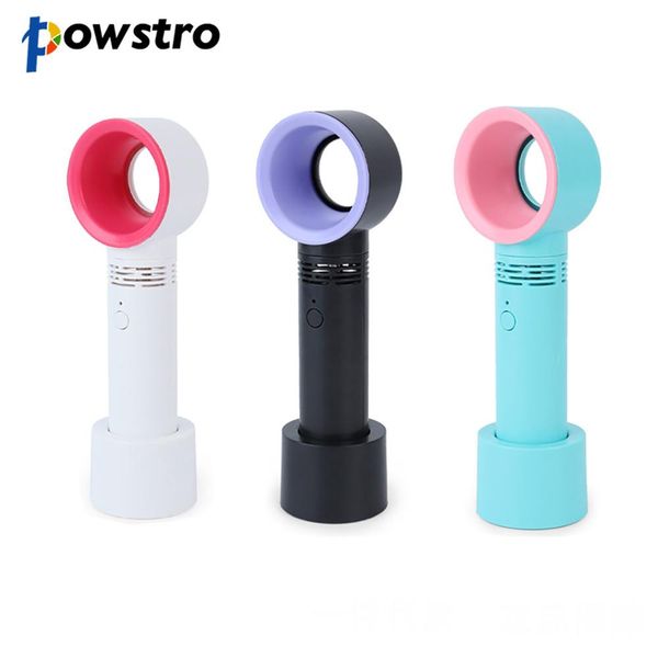 

cgjxsportable mini usb handheld fan rechargeable bladeless air cooler no leaf handy cooling fan for lapwith pc 3 fan speed level t190626