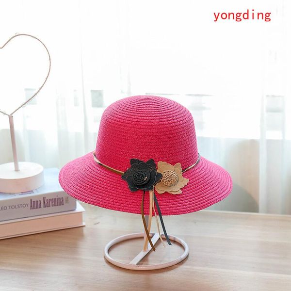 

2020 new fashion design wide brim straw hat women flower foldable brimmed sun hat summer hats for women, Blue;gray