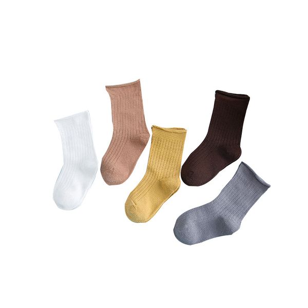 

solid color 0-5 years cotton soft comfortable fashion baby loose socks, Black