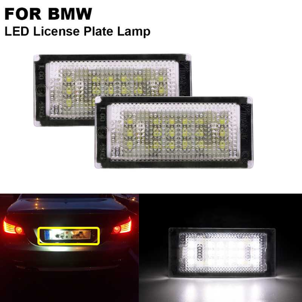 

2pcs canbus xenon white car led license plate number light no error for e46 2d m3 facelift 2004 2005 2006
