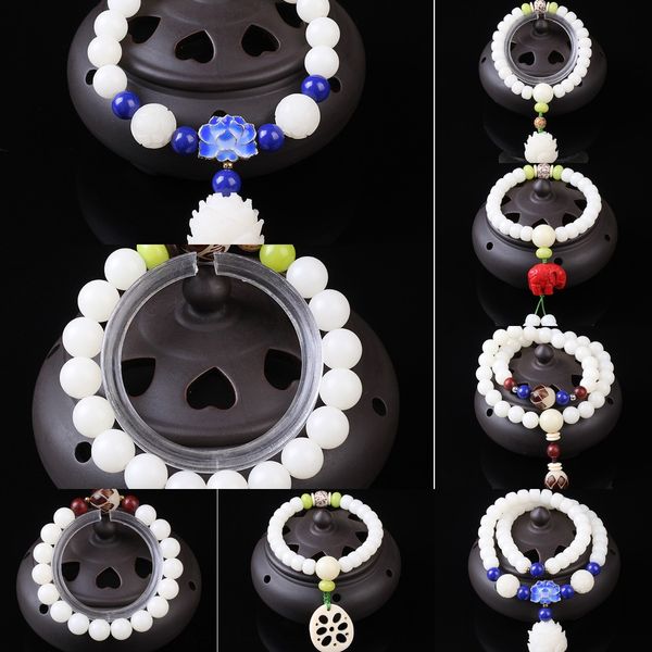 

бодхи одного diy будда бисер белый нефрит круг рука струнный diy с белым нефритом бодхи будда бисер браслет ювелирных изделий 6r9jw, Golden;silver