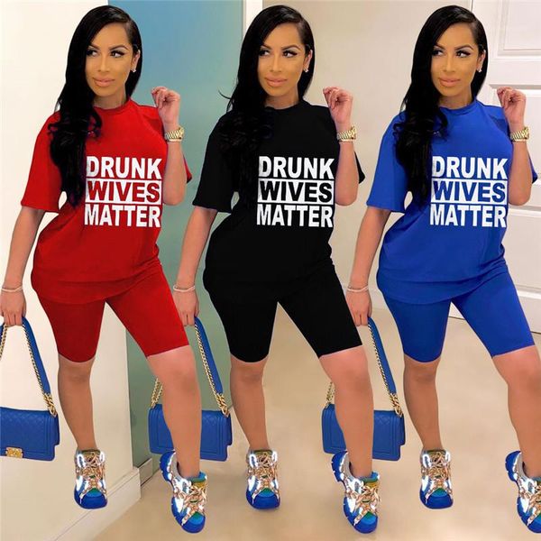 

piece set casual running womens short sleeve shorts letter print womens designer tracksuits fashion crew neck two, Gray