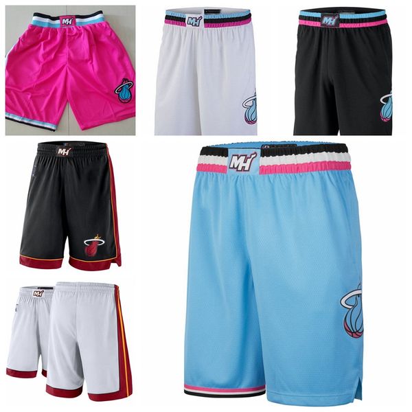 

майами высокая температура мужчины 2019/20 иконка издание swingman джерси баскетбол шорты черный, Black;red