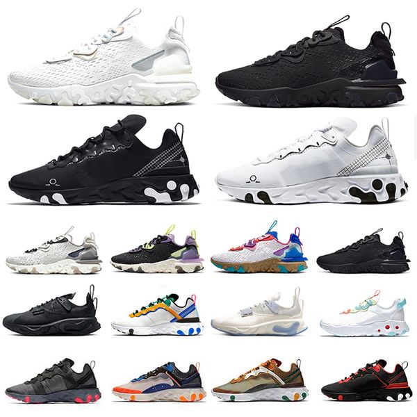 

Black white schematic react element 55 mens running shoes react vision 87 script 87s sail 55s honeycomb men women trainer sports sneakers