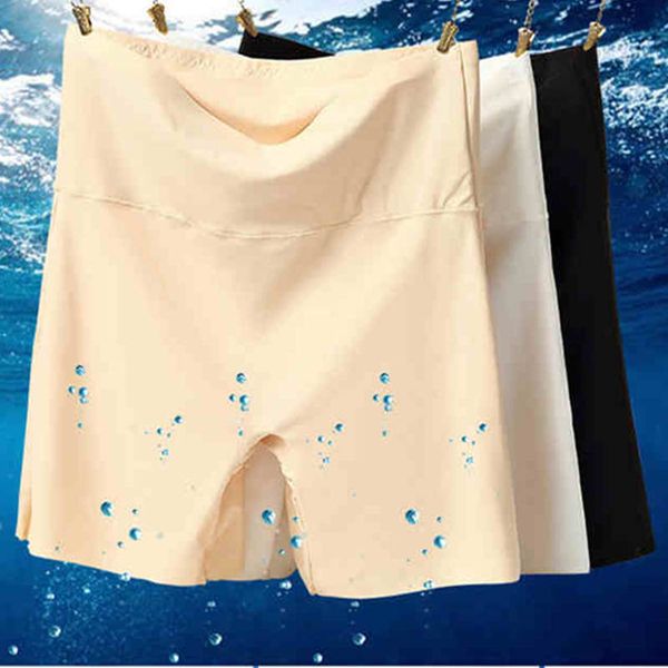 

summer shorts cotton rise anti-exposure women's safety shorts seemless insurance leggings boxer knicker large size, White;black