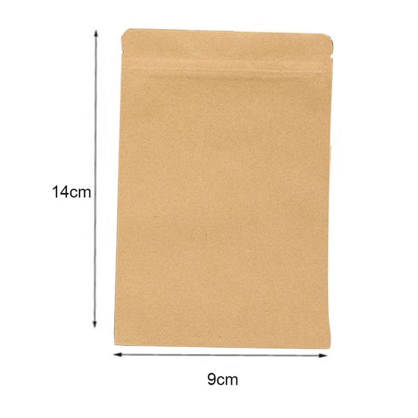 

20pcs paper with notch stand up bag pouches healthy coffee eco friendly zip lock