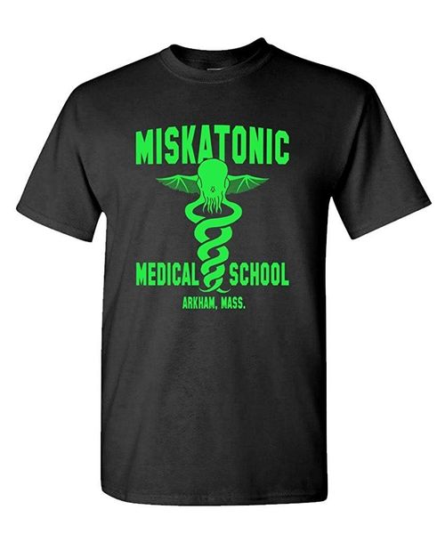 

miskatonic medical school h.p. lovecraft - mens cotton t-shirt black 2019 new fashion brand crew neck men t shirts