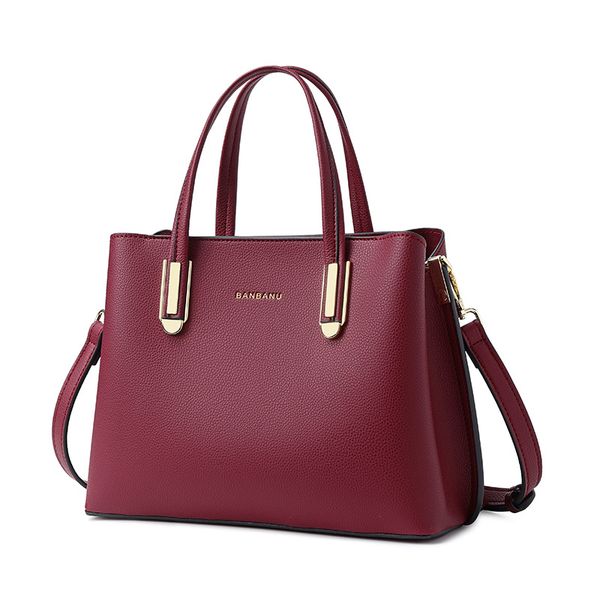 

genuine leather texture womens bag 2020 new style simple fashion atmosphere handbag all-match womens bag foreign trade wholesale