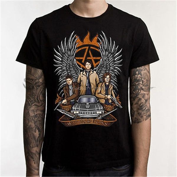 

supernatural t-shirt winchesters wayword sons tee shirt summer brand tshirt for male cotton man sbz5408