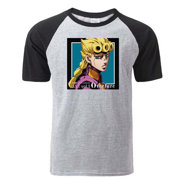 

gio jojo bizarre adventure funny t-shirts man cool japanese anime printed tshirt summer cotton casual tshirt hip hop tees