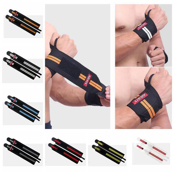 

gym hand wraps wrist strap weight lifting wrist wraps gloves crossfit dumbbell powerlifting wrist support sport wristband bracers zza937, Black;red