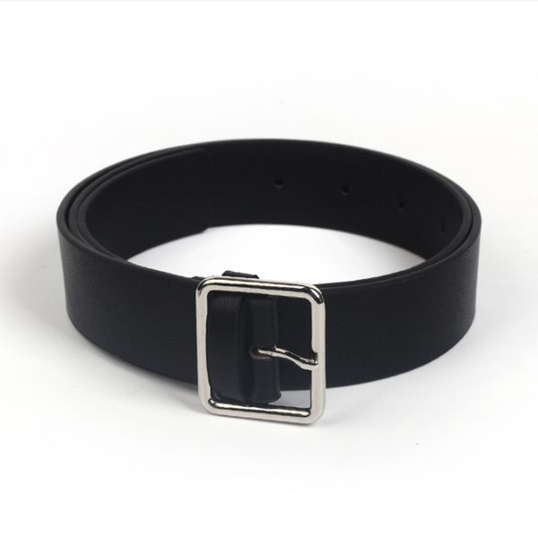 

2020 new designer black wide leather belt waistband female vintage square pin buckle waist belts for women dresses, Black;brown