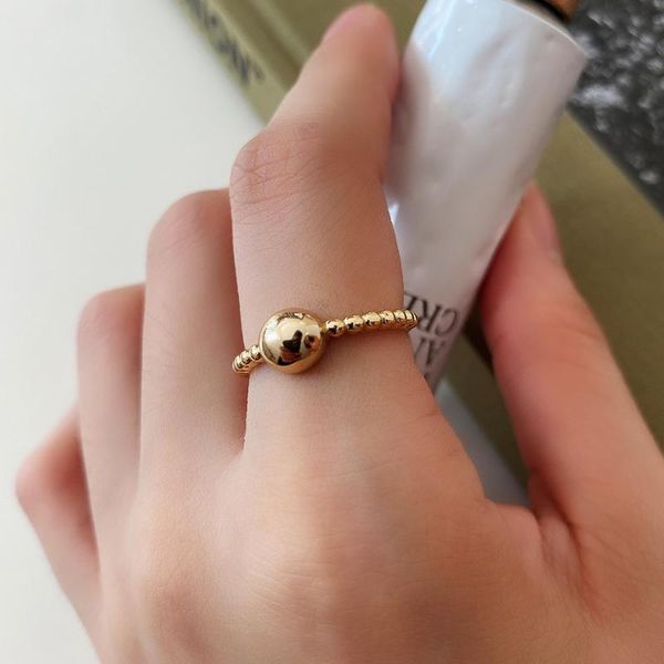 

925 sterling silver ring fashion zircon gold fine ring opening adjustable celi style trend wild female girls silver hand jewelry, Golden;silver