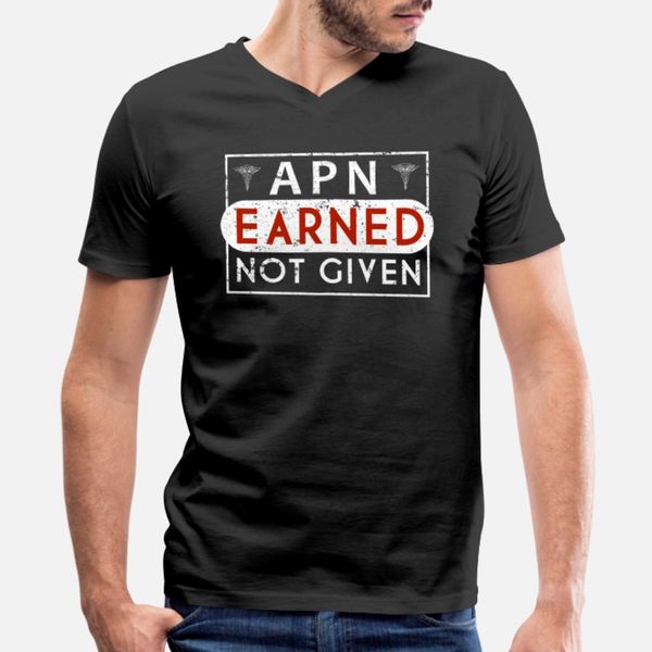 

apn advanced practice nurse earned nurse gift t shirt men print tee shirt round collar normal anti-wrinkle breathable formal shirt