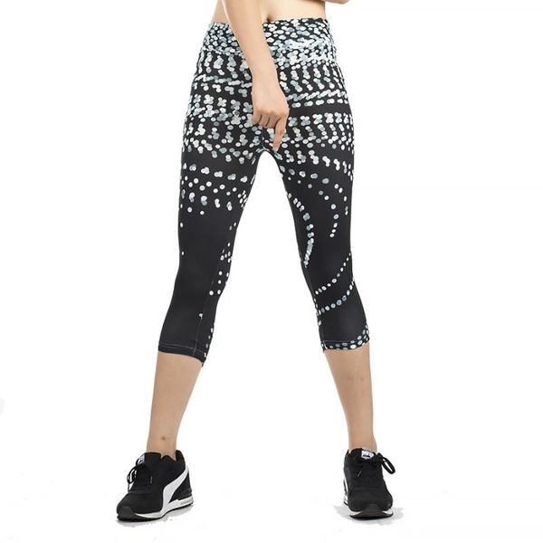 

yoga outfits women selling print fitness clothes colorblock sports running outdoor aerobics elastic cropped pants, White;red