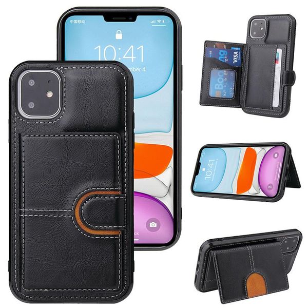 

flip leather cover phone case for iphone 7 8 plus iphone11 pro xs for samsung s20 huawei